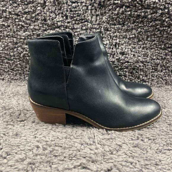 Cole Haan Abbot Women's Boot Sz 8 B Black Leather Block Heel Ankle Boots D44240 - Picture 3 of 8